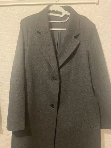 GU 코지 멜톤 테일러드 코트 다크 그레이