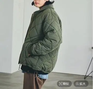 BAYFLOW 퀼팅 블루종 카키 L 사이즈