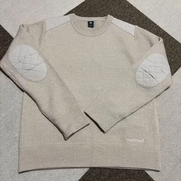 몽벨 베이지 울 니트 스웨터 L