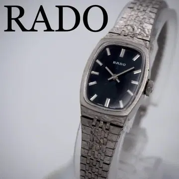 309 작동 RADO 여성용 시계 수동 와인딩 실버 블랙 라도
