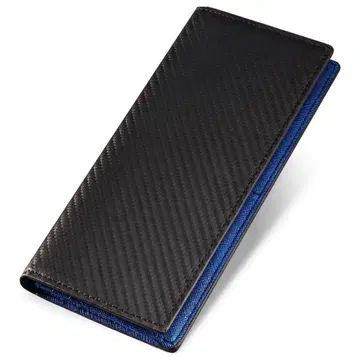 카본 가죽 장지갑 두께 2.3cm 얇은 타입 장지갑 수납 포켓 바이컬러