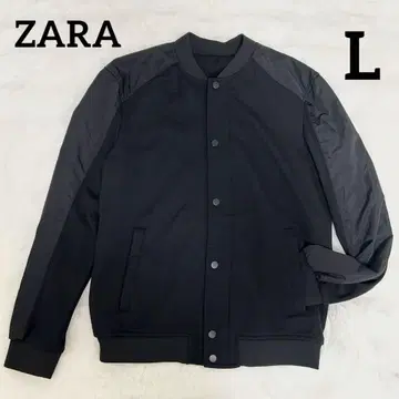 새상품급 ZARA 자라 블루종 자켓 나일론 절개 블랙 L