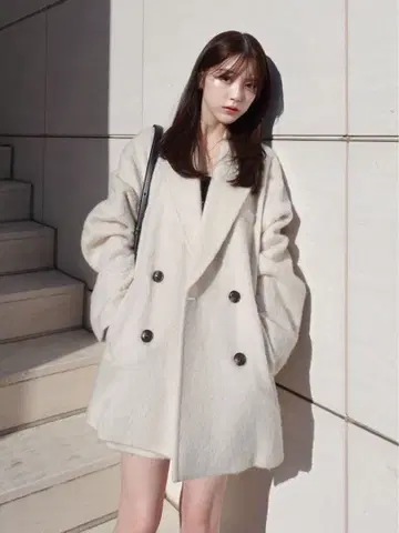 FRAY I.D 오버 사이즈 울 샤기 재킷