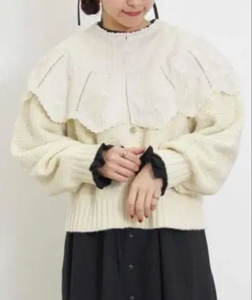 기간 한정 판매 사만사 모스모스 구인 패턴 절개 가디건