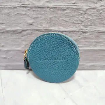 컨디션 최상 BONAVENTURA 코인 케이스 블루 계열 원형 보나벤츄라