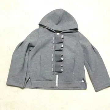 Re.Verofonna 베로폰나 본딩 후드티 프릴 그레이