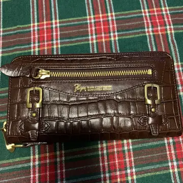 다크 브라운 크로커다일풍 장지갑