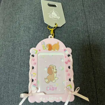 101마리 달마시안 레이디 트레이딩 카드 케이스 키링 핑크 디즈니 스토어