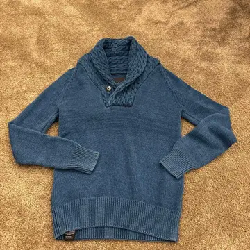 DENHAM 블루 니트 스웨터