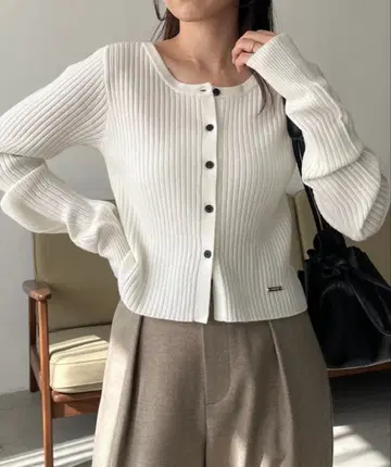 [ 전후 2WAY ] 커브 슬리브 리브 니트