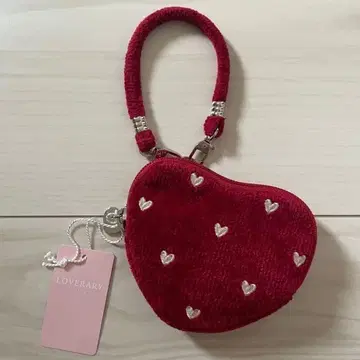 [ 새상품 ] FEILER 페이러 라브러리 하트 하트형 파우치 다크 레드