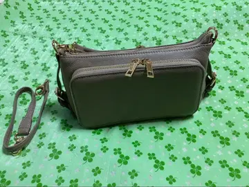 새상품 그레이 숄더백 천연 가죽 투웨이 지갑 숄더