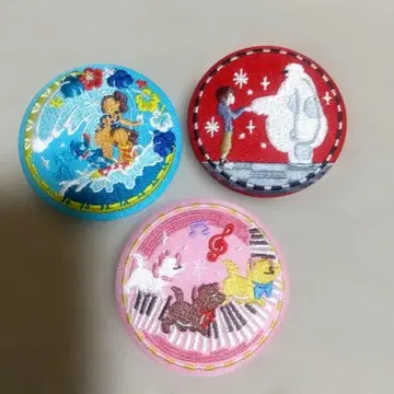 디즈니 자수 캔뱃지 3개 세트