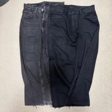 ZARA & H&M 배기 데님 팬츠 2개 세트