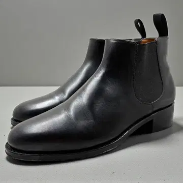 [새상품급] 자라 스리 와야 사이드 고어 부츠 24cm 카프 가죽 블랙