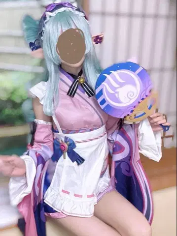 코스프레 원신 몽견월서희 S 사이즈 만옥소점 신발 부채 포함