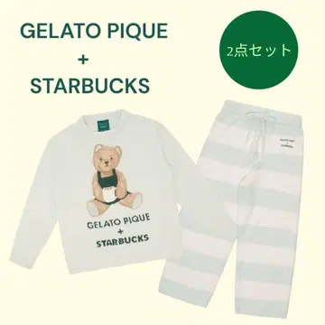 당일 배송 미사용 새상품 젤라피케 x 스벅 룸웨어 상하의 세트 민트 그린