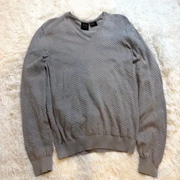 ARMANI EXCHANGE 스웨터 니트 남성용 코튼 그레이