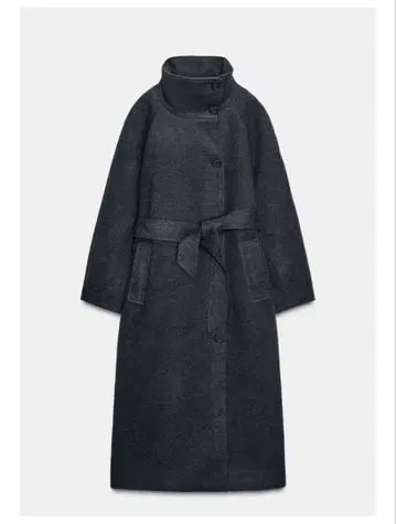 ZARA 소프트 하이넥 벨트 코트