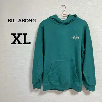BILLABONG [ XL ] 후드 부착 후드티 긴팔 그린 가을/겨울