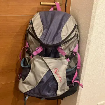 AIGLE 백팩 그레이/퍼플/핑크 (레인 커버 포함)