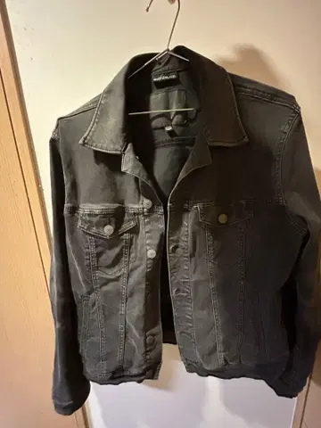 블랙 데님 자켓