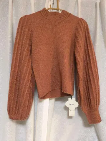 Lily Brown 볼륨 슬리브 긴팔 니트