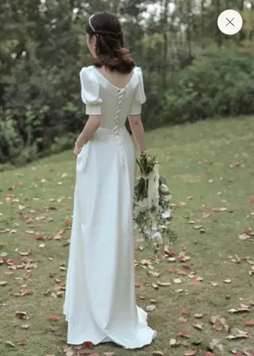 화이트 웨딩 드레스 결혼식 2차