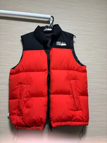 FIRST DOWN 다운 베스트 M 오렌지/블랙