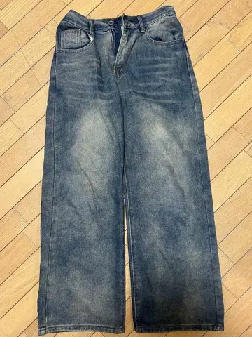 와이드 레그 데님 청바지