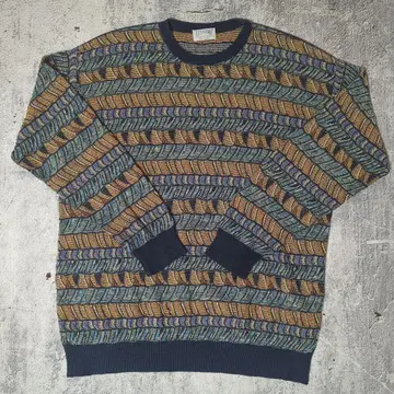 TESSITORE 빈티지 올 패턴 니트 이탈리아제