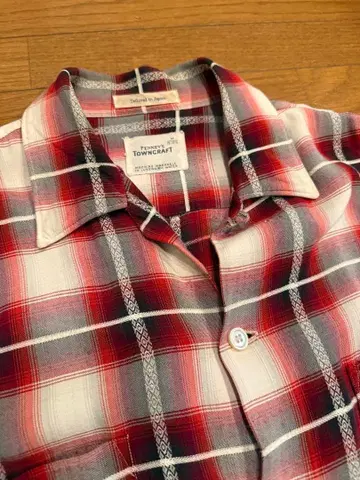 [ 60s ] TOWNCRAFT 레이온 셔츠 섀도우 체크 무늬 베르베르진