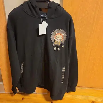 드럭 스토어즈 2025년 인디언 돼지 자수 귀여운 후드티