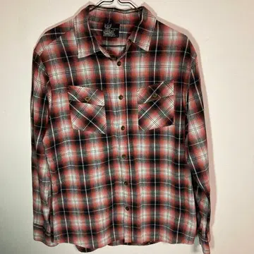 [ 새상품급 ] 옴브레 체크 긴팔 셔츠 L 아메카지 면 인기 색상