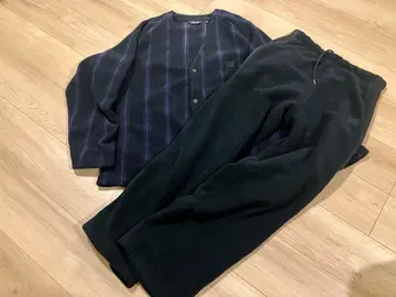 Needls x 유니클로 플리스 가디건 XL & 팬츠 M 긴 길이