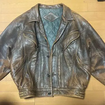 Whisper 브라운 가죽 자켓