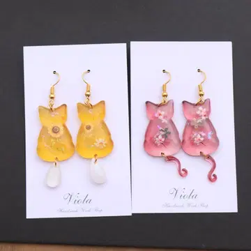 [ coming soon ] 고양이 귀걸이 귀찌 흔들리는 액세서리