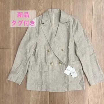 슬로브 이에나 테레데란 더블 자켓 린넨 더블 브레스트 테일러드