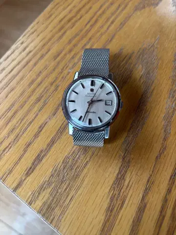 월쌈 수동 와인딩 시계 실버 메쉬 밴딩