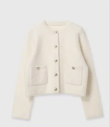 anuans 캐시미어 블렌드 노카라 니트 자켓