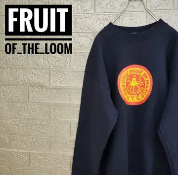 멕시코제 프룻 오브 더 룸 구제 의류 맨투맨 트레이닝복 네이비 M 속기모