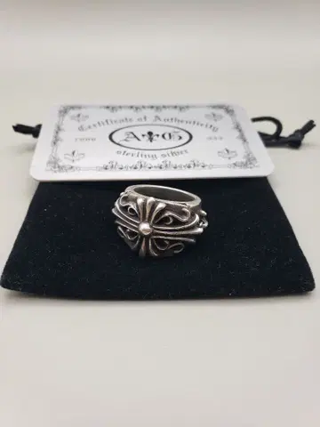 A&G 실버 925 플로럴 크로스 키퍼 반지