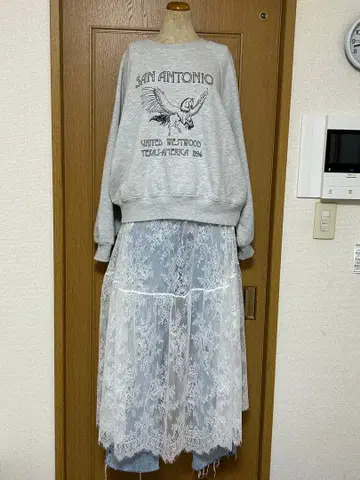 미사용 로리즈팜 레이스 2way 스커트 워셔블