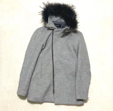 토네이도 마트 코트 퍼 울 그레이