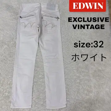 EDWIN EXCLUSIVE VINTAGE 데님 W32 화이트 화이트