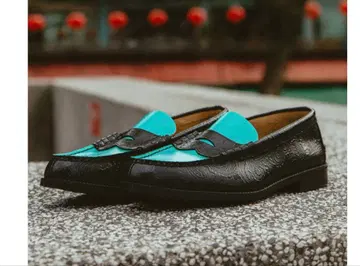 더 켄포드 파인 슈즈 터콰이즈 페이즐리 로퍼