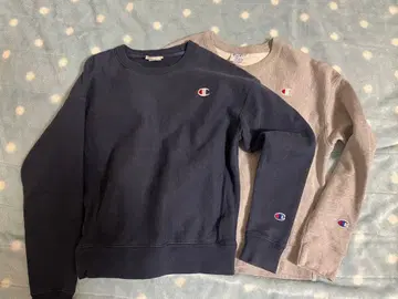 Champion 리버스 위브 네이비 그레이 맨투맨 S 사이즈 세트