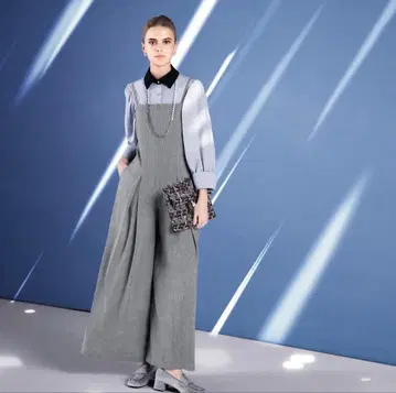 미사용 새상품 르네 올인원 34 블랙 체크