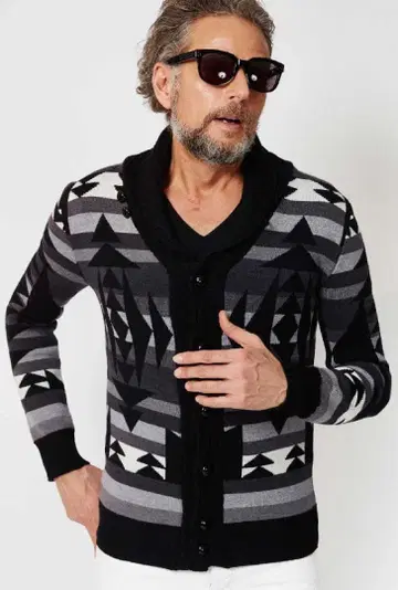 1piu1ugare3 NATIVE CARDIGAN 네이티브 무늬 가디건