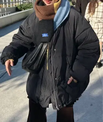 래글런 볼륨 패딩 자켓